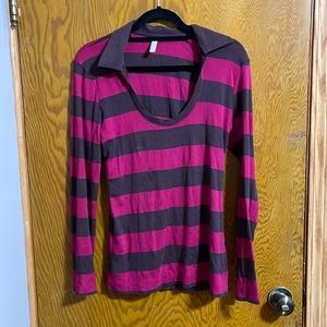 Deep neck woman’s long sleeve